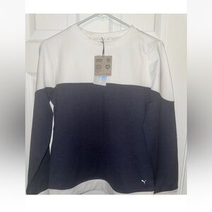 PUMA Men's S CLOUDSPUN Colorblock Golf Sweater SPF Recycled Materials Super Soft